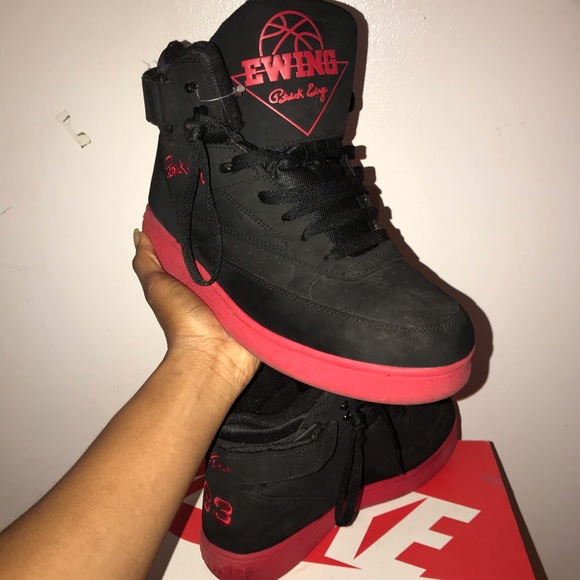 PATRICK EWING BLACK/RED SHOES - Picture 3 of 5
